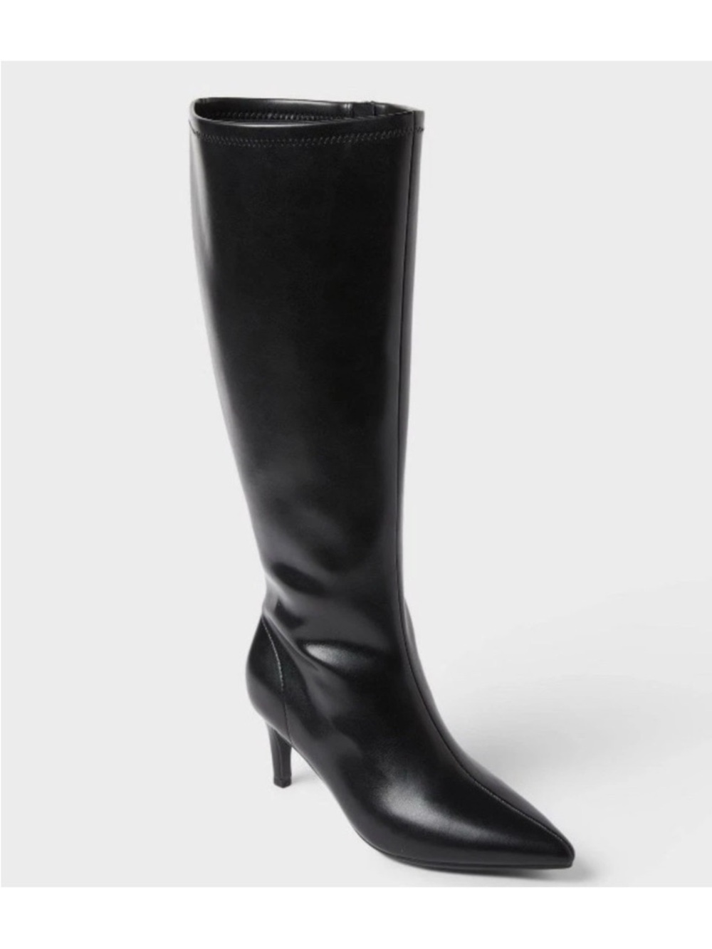 Classic Black Knee-High Pointed Toe Women's Boot
